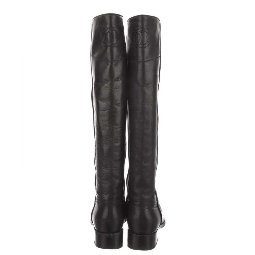 CHANEL KNEE HIGH RIDING BOOTS 36